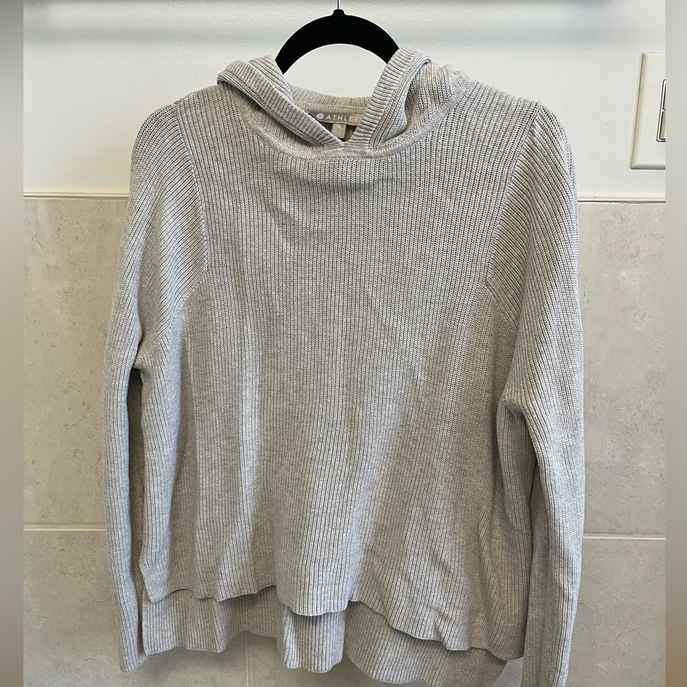 Athleta Pima Cotton sweater knit hoodie